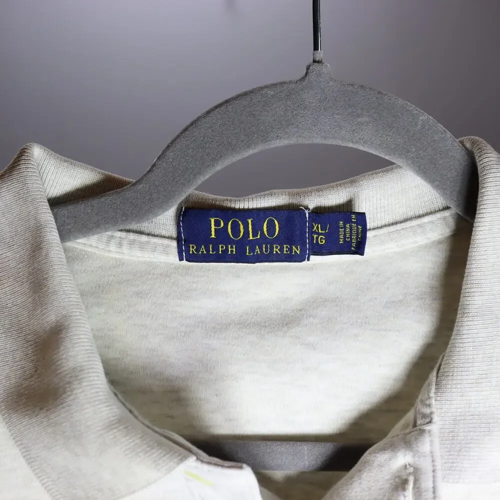 Polo Ralph Lauren‎ Oatmeal Polo Shirt Men’s XL Classic Preppy Cotton